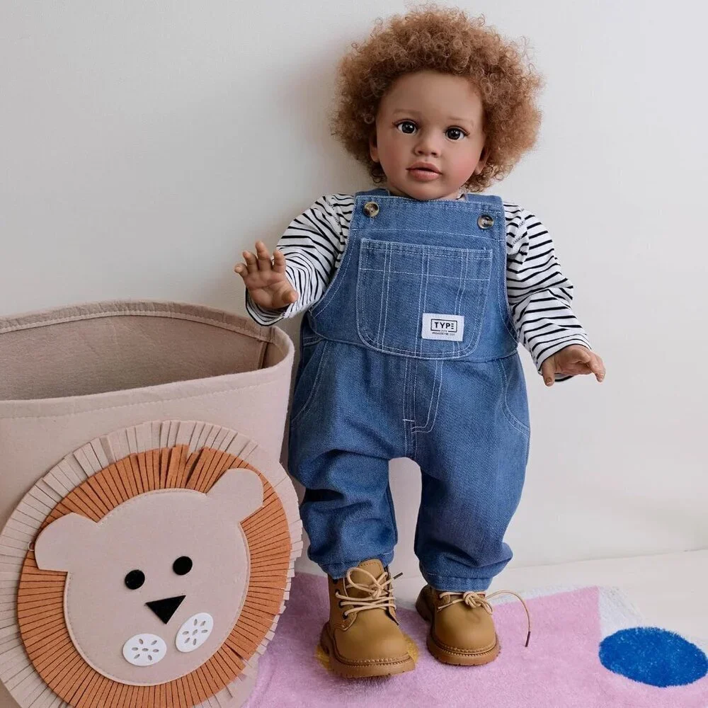 🆕26Inch African American Reborn Baby Dolls Soft Cloth Body Black Boy Pippa